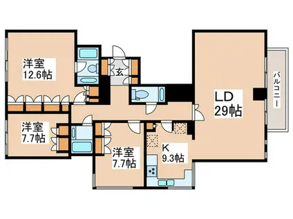 CHANEX(3LDK/2階)の間取り写真
