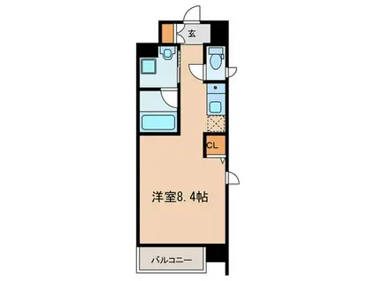 ラ・ルーチェ(ワンルーム/4階)の間取り写真