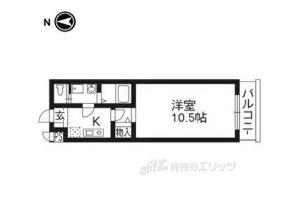 メゾン・チェリーイースト(1K/3階)の間取り写真