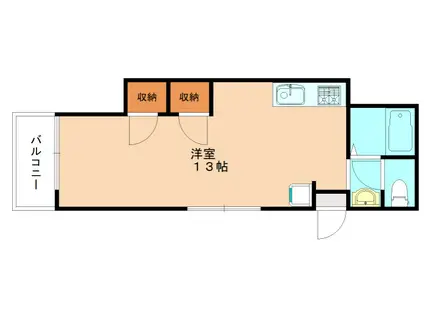 プチコーポ(ワンルーム/2階)の間取り写真