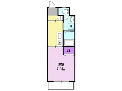 アルファルファA(1K/3階)の間取り写真