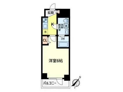 GRANPASEO金町(1K/13階)の間取り写真