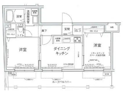 アイル プレミアム向島(2DK/4階)の間取り写真