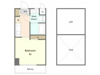 アライブ(1K/3階)の間取り写真