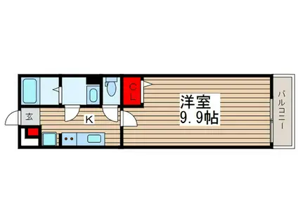 リブリ・マランドみのり台(1K/1階)の間取り写真