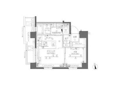 ZOOM椎名町(1DK/2階)の間取り写真