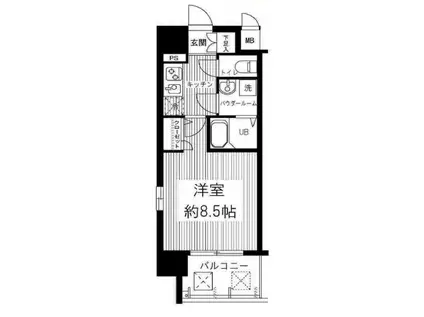 エスリード阿波座シティーウエスト(1K/4階)の間取り写真