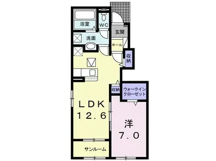 フェニックス I(1LDK/1階)の間取り写真