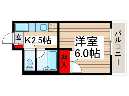 プチビル(1K/1階)の間取り写真