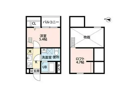 PRECIOUS STORYプレシャスストー(1K/1階)の間取り写真