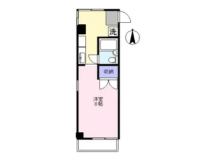 プラザパティーナ(1K/4階)の間取り写真