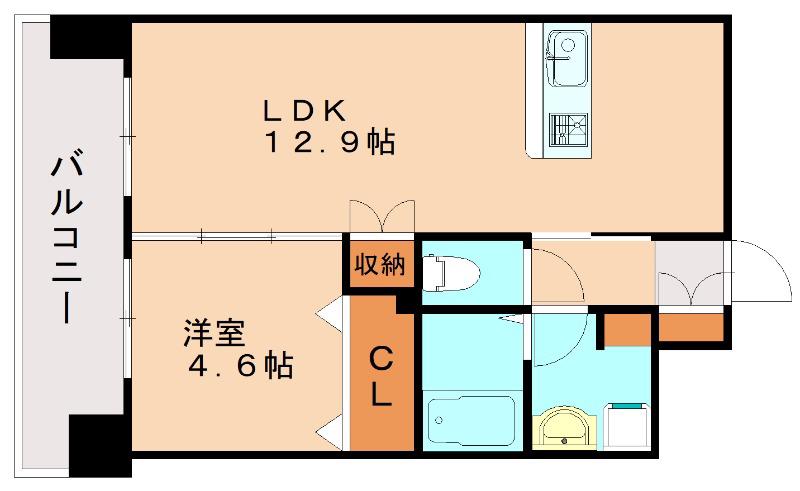 SHO STYLE HAKATA(1LDK/6階)の間取り写真