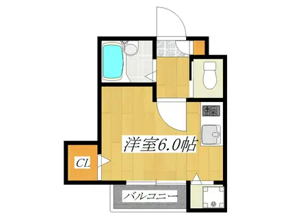 プチ・バレーヌ上中里(ワンルーム/3階)の間取り写真