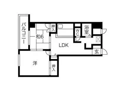 グリシーヌ静徳(2LDK/3階)の間取り写真