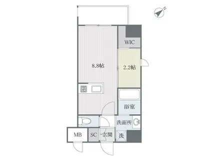 アルティザ平尾(1LDK/8階)の間取り写真