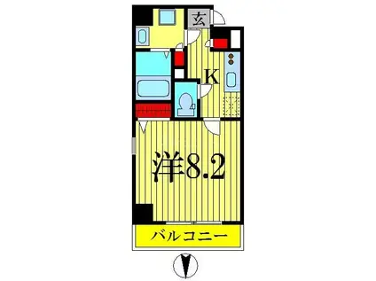 レオーネ森下駅前(1K/4階)の間取り写真