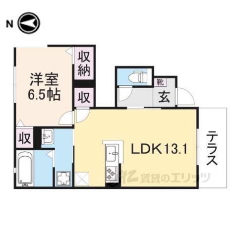 レジデンスUT(1LDK/1階)の間取り写真