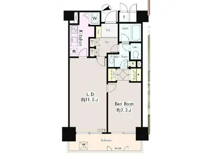 パーク・ノヴァ調布(1LDK/5階)の間取り写真