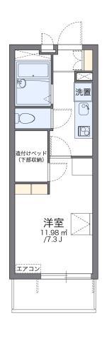 レオパレスエスエイチII(1K/2階)の間取り写真