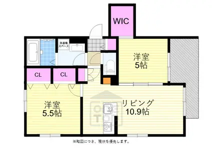 クレスト青葉丘(2LDK/3階)の間取り写真