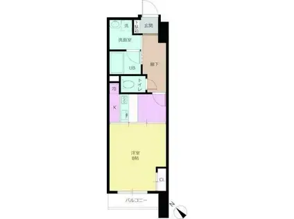 POWERHOUSE THE RESIDENCE(1DK/5階)の間取り写真