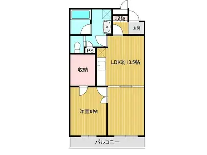 VESTA七日町(1LDK/2階)の間取り写真