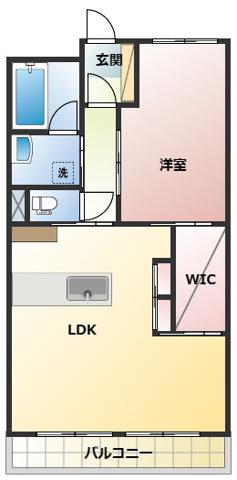 サンクレウェンズII(1LDK/5階)の間取り写真