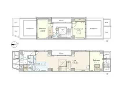 KONOMI SOLEADO HIROO(3LDK/7階)の間取り写真