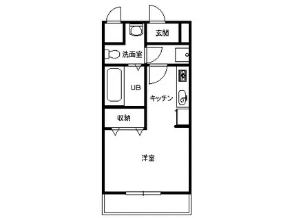 セレステディオーサ(1K/2階)の間取り写真