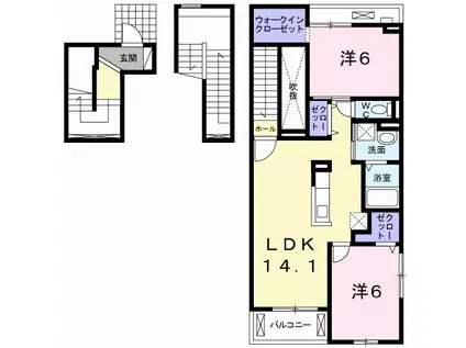 アメニティ コートⅡ(2LDK/3階)の間取り写真
