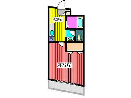 池田ビル(1K/2階)の間取り写真