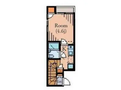 バーミープレイス中野富士見町(1K/2階)の間取り写真