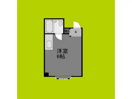 コバルト平野西(ワンルーム/3階)の間取り写真