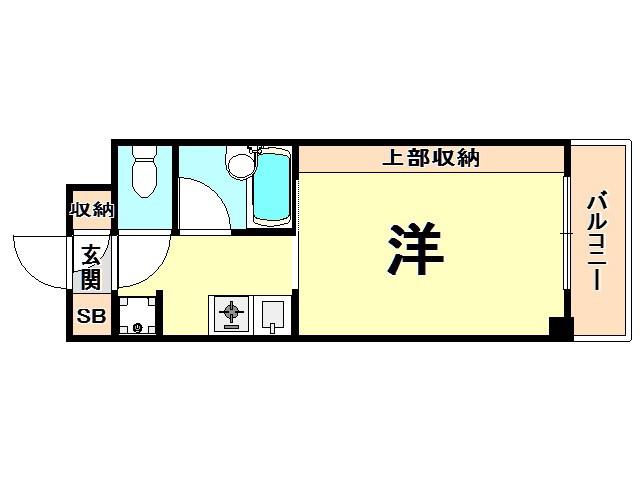 フォレスト西宮(1K/3階)の間取り写真