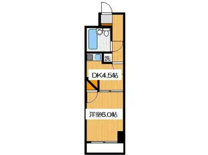 エクスインマンション(1DK/3階)の間取り写真