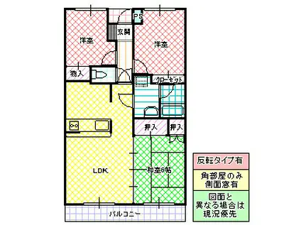 グランマリッチ(3LDK/2階)の間取り写真