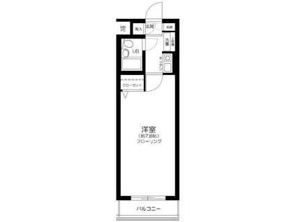 日神パレステージ三軒茶屋(1K/2階)の間取り写真