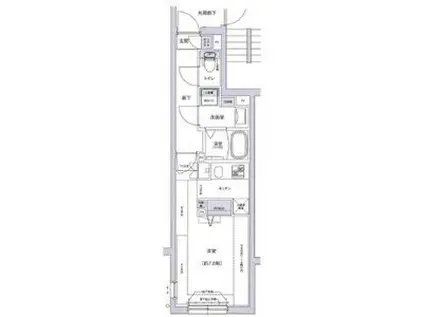 CREST TAPP大曽根(1K/1階)の間取り写真