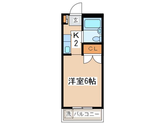 ファミールヨシザワ(1K/2階)の間取り写真