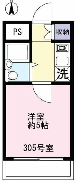 ピア武蔵野(1K/3階)の間取り写真