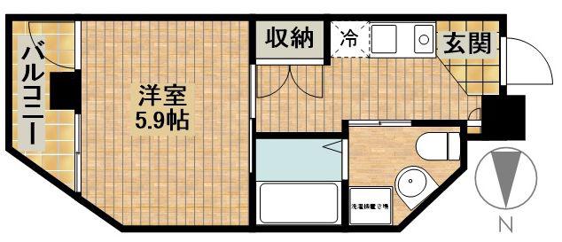 プロスペクト武蔵新城(1K/3階)の間取り写真