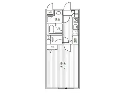 THE PALMS大島(1K/2階)の間取り写真