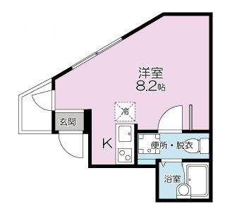 グランブルー杉並(ワンルーム/3階)の間取り写真