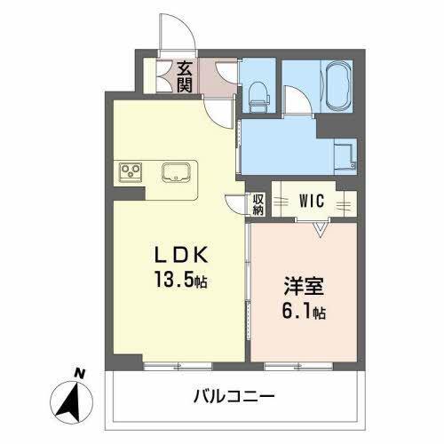 シャーメゾン駅南(1LDK/2階)の間取り写真