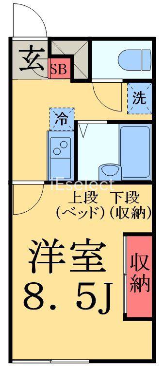 EXCEL SOGA(1K/1階)の間取り写真