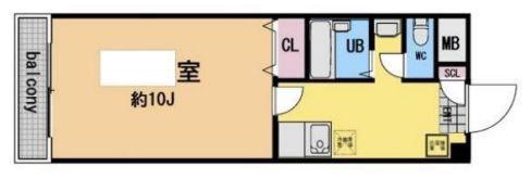 コーポ雄貴(1K/3階)の間取り写真