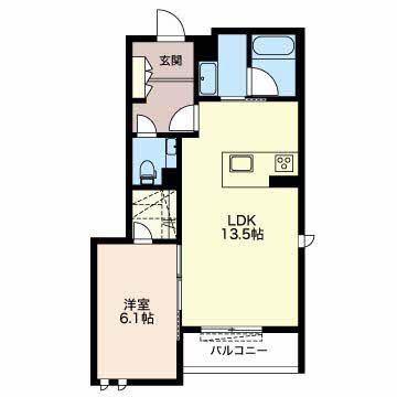 ロンドヴェルチュ覚王山(1LDK/3階)の間取り写真
