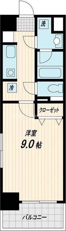 パークルームズ(1K/8階)の間取り写真