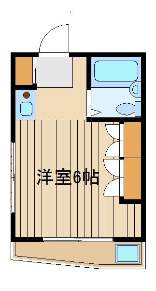 ファーランジュ中村橋(ワンルーム/2階)の間取り写真