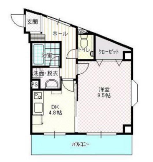 ハートフル医大南(1DK/4階)の間取り写真